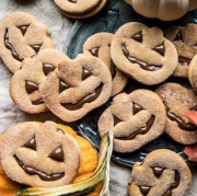 Jack-O'-Lantern Gingersnap Cookies